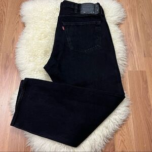 Levi’s 501 Button Fly Black Straight Leg Jeans 40x32